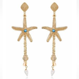 Ettika Starfish Seeker Drop Earrings